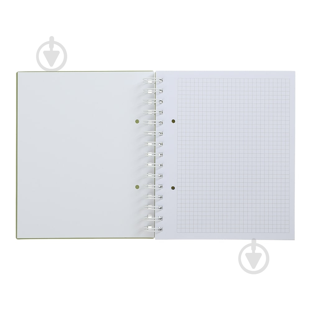 Зошит на пружині Buromax MILITARY В5 (170x205) 120 арк. клітинка темно-зелений - фото 2