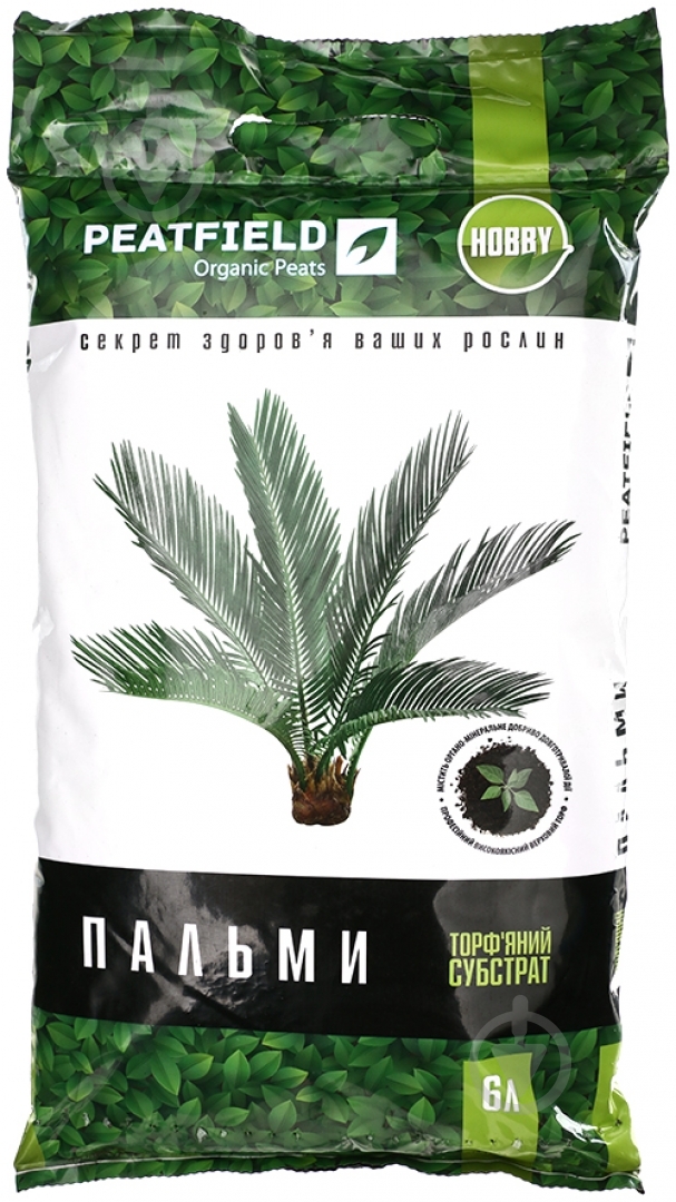 Субстрат торфяной PEATFIELD для пальм 6 л - фото 1