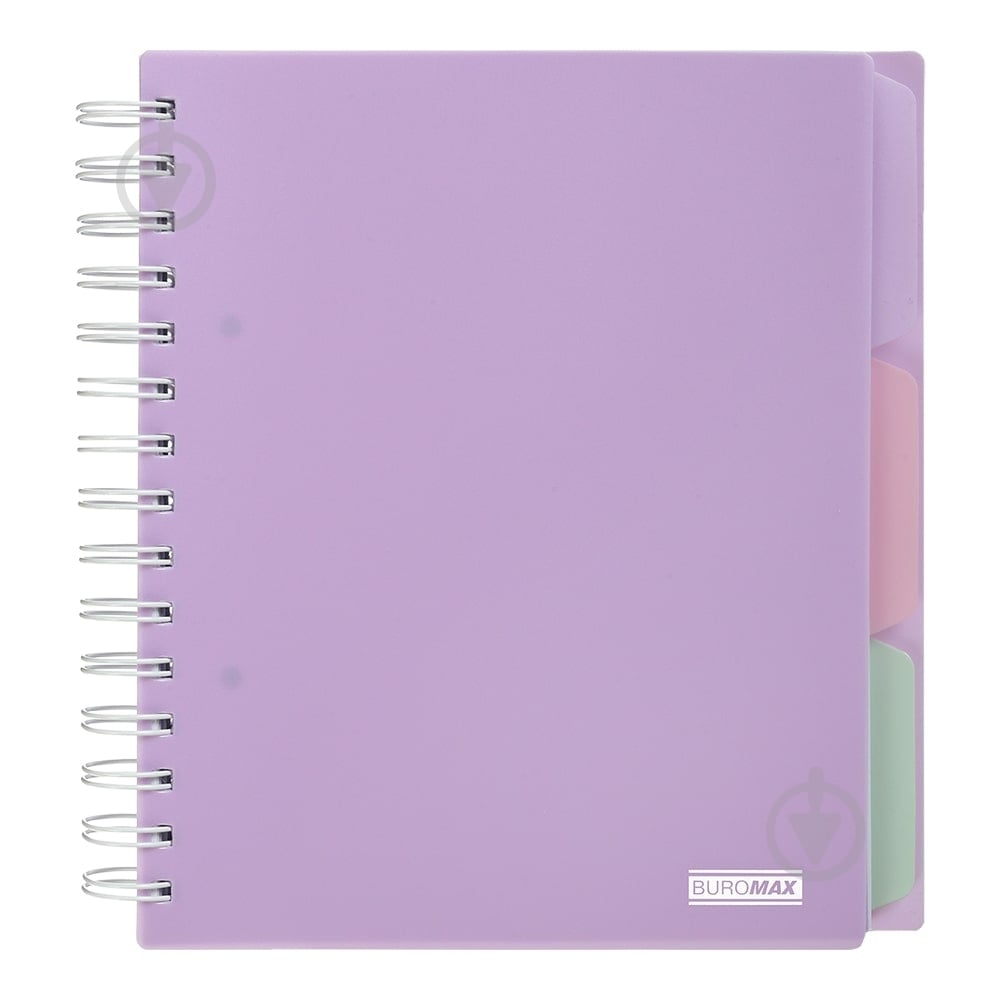 Зошит на пружині Buromax PASTEL В5 (170x205) 120 арк. клітинка 3 розділювачі бузковий BM.24355912-26 - фото 1 Зошит на пружині Buromax PASTEL В5 (170x205) 120 арк. клітинка 3 розділювачі бузковий BM.24355912-26 - фото 1