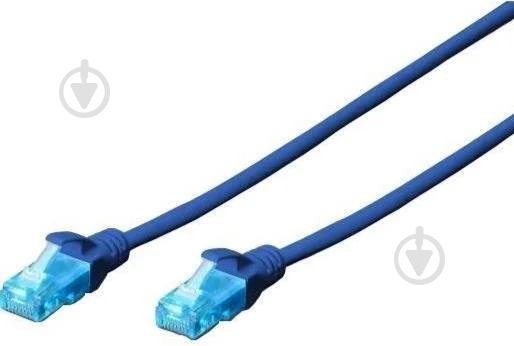 Патч-корд 2E RJ45 Cat.5e UTP (2E-PC5ECU-5LSZH-BLU) 5 м синій - фото 1