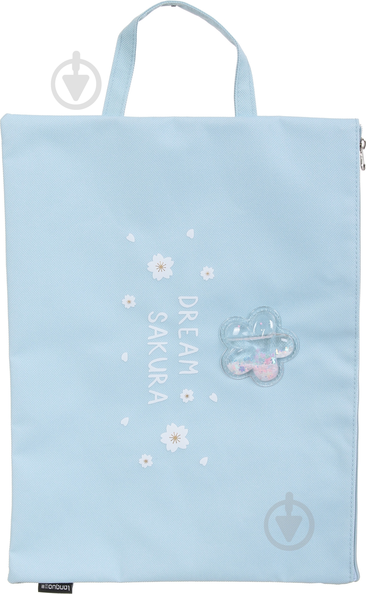 Папка Flowers голубая - фото 2