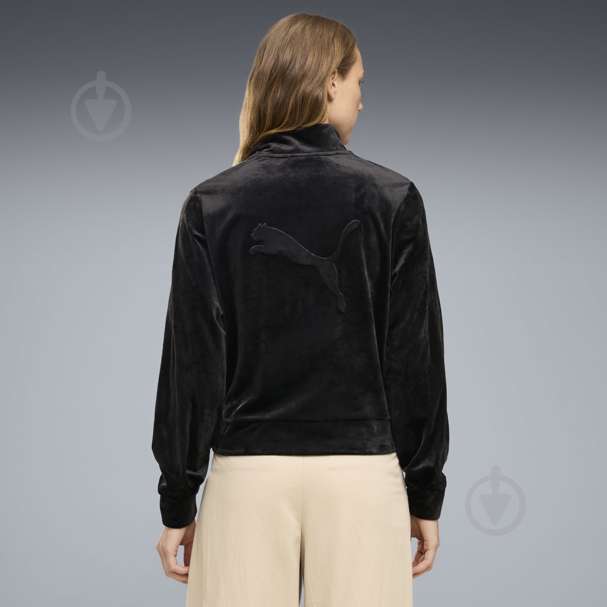 Джемпер Puma ESS ELEVATED Velour Trackjacket 69402101 р.S черный - фото 2
