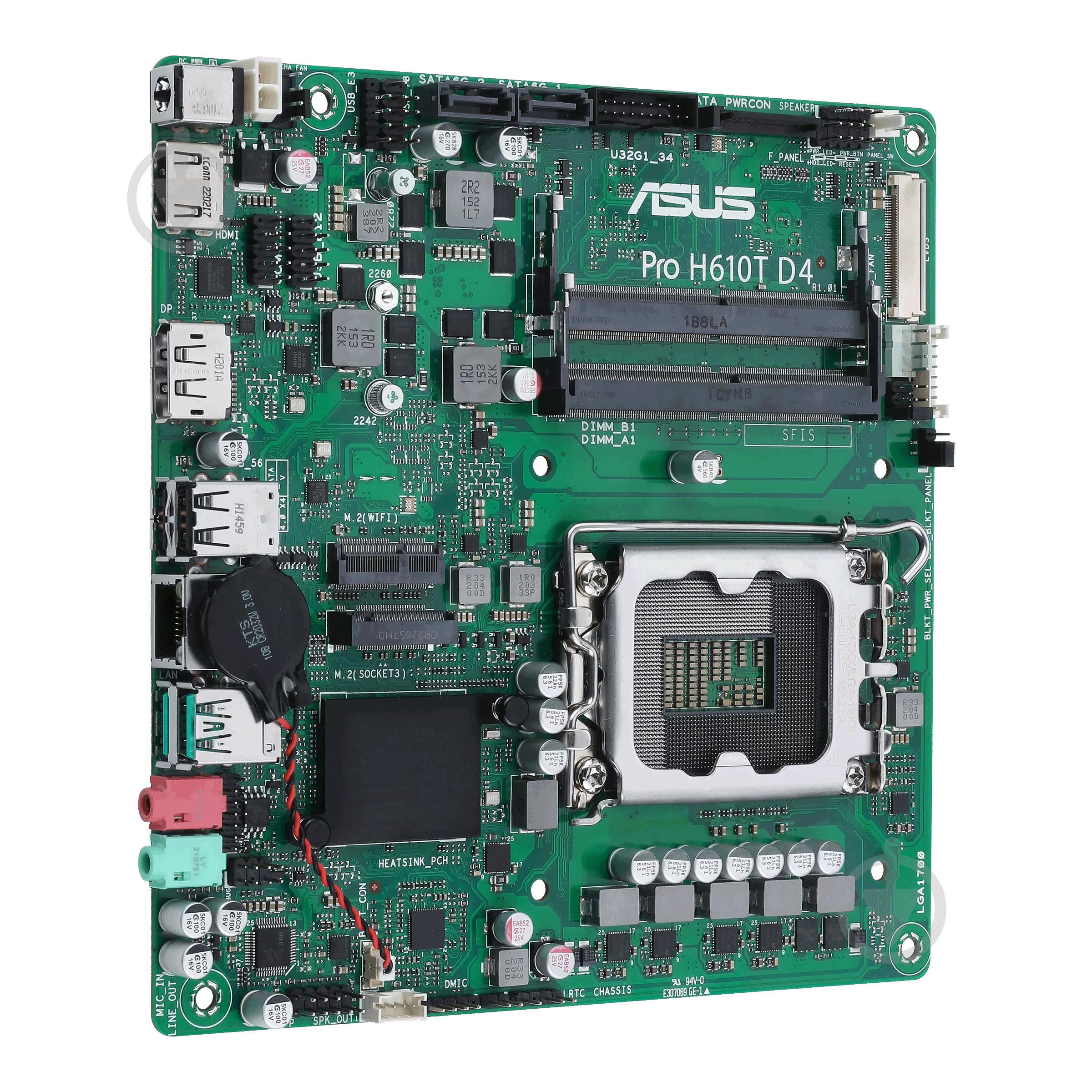 Материнская плата Asus 90MB1G60-M0EAYC (Socket 1700, Intel H610, mini ITX) - фото 3