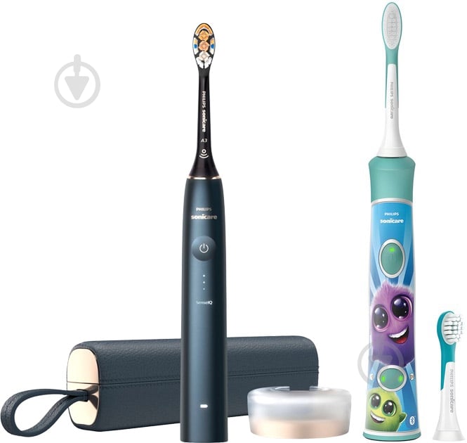 Електрична зубна щітка Philips Sonicare 9900 Prestige HX9992/12 + HX6322/04 For Kids - фото 1