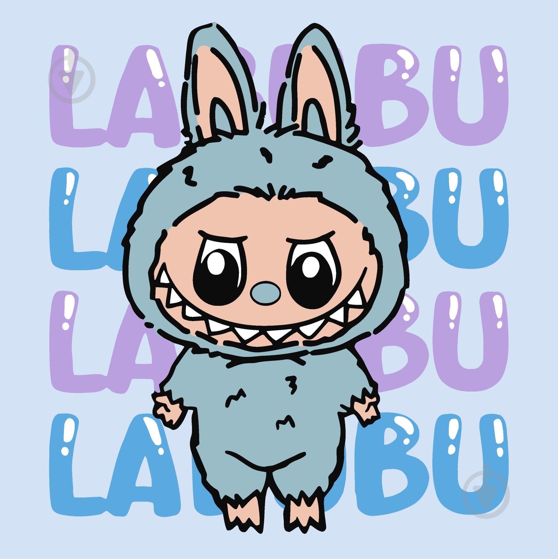 Картина по номерам Он Лабубу ©art_selena_ua Ideyka - фото 1