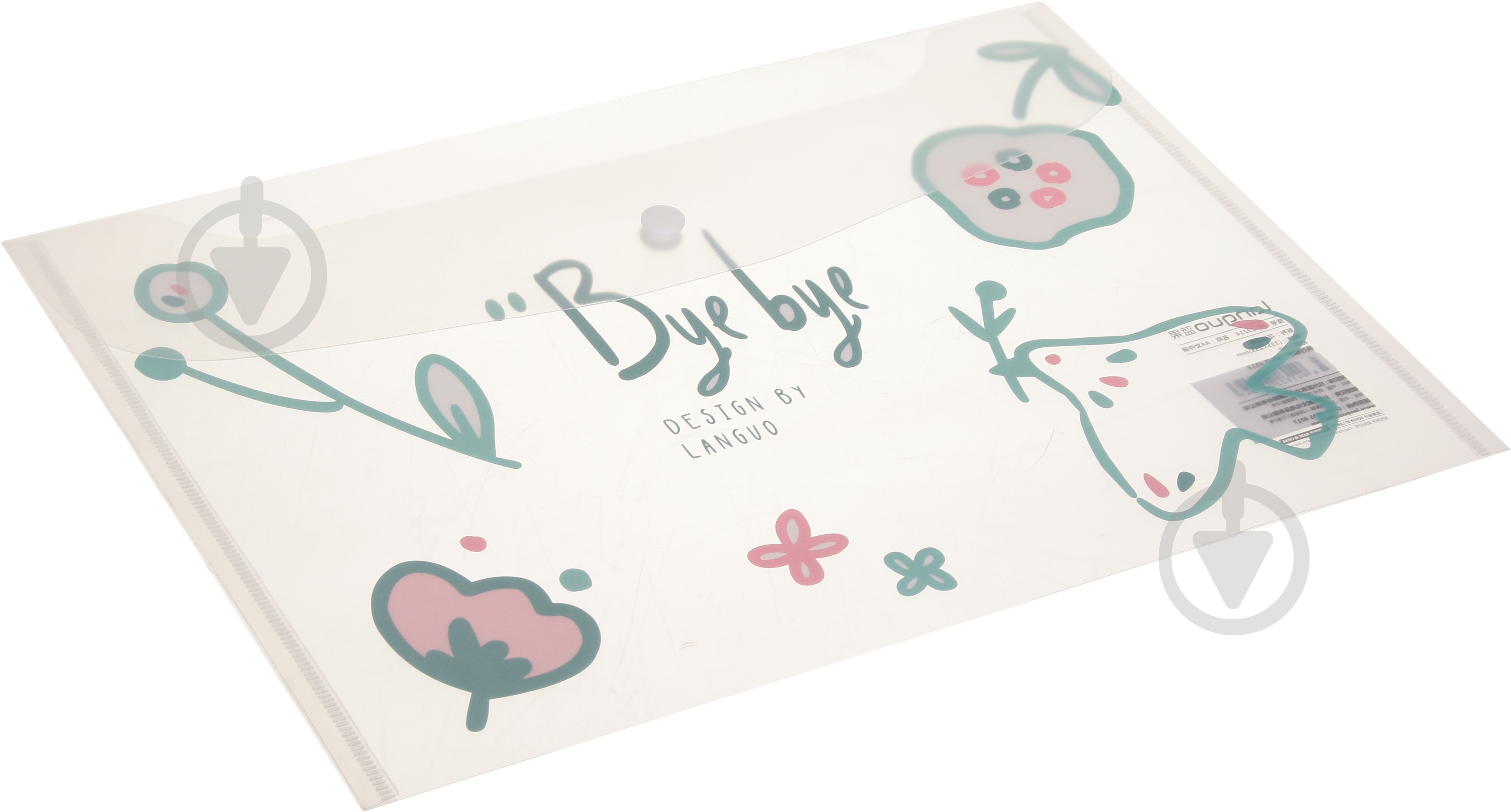 Папка-конверт Рисунки цветов белые - фото 2