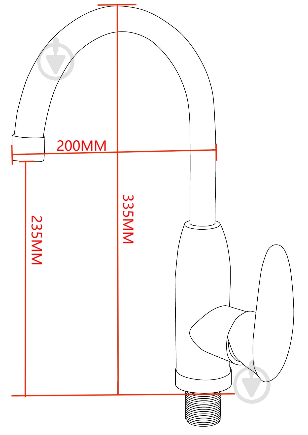 Смеситель для кухни Silver JOY PL SLHO0743WH - фото 2