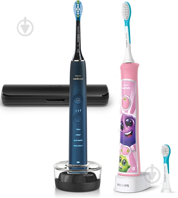Електрична зубна щітка Philips Sonicare DiamondClean HX9911/88 + For Kids HX6352/42 - фото 1