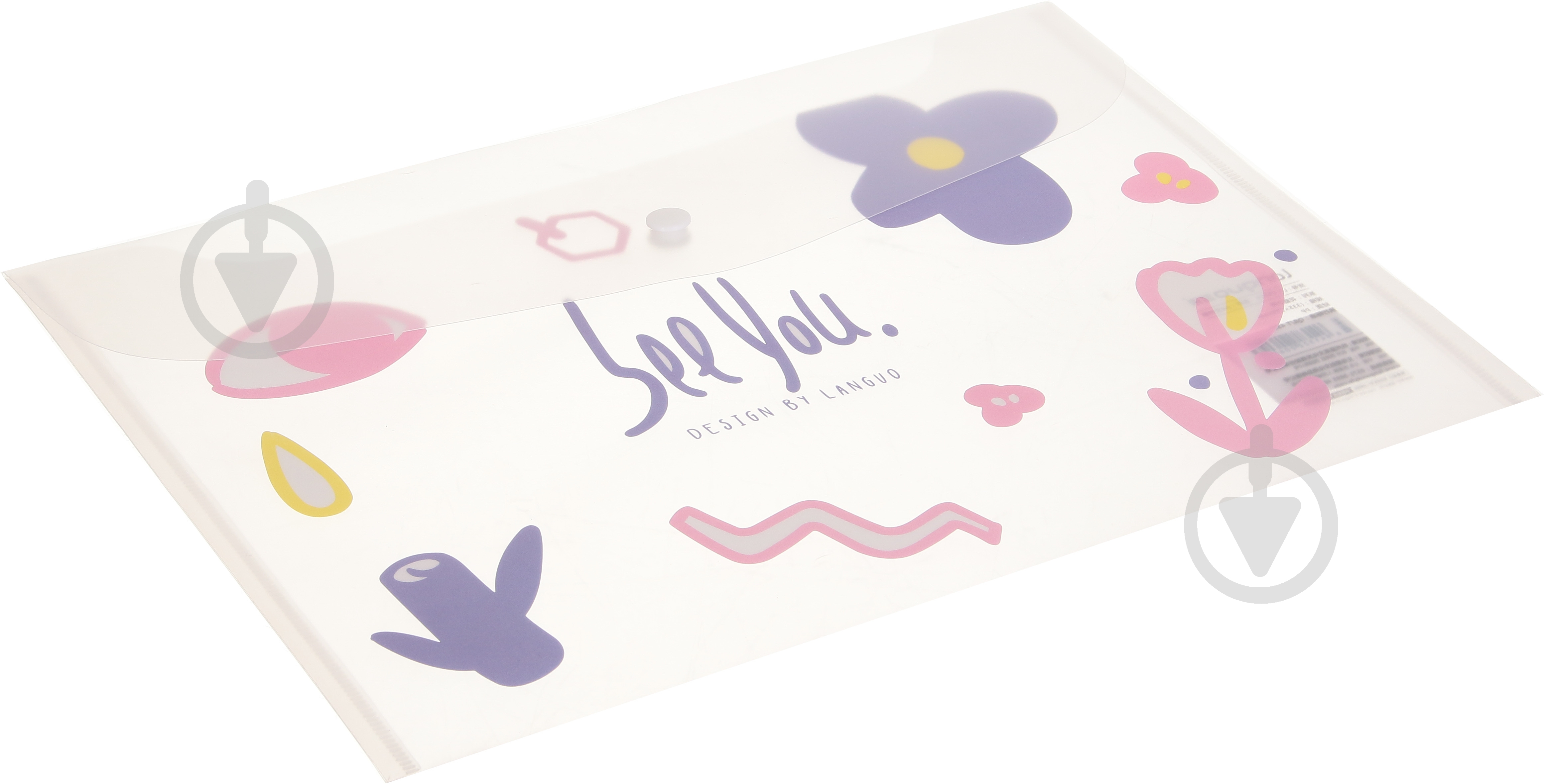 Папка-конверт Рисунки цветов фиолетовые - фото 2