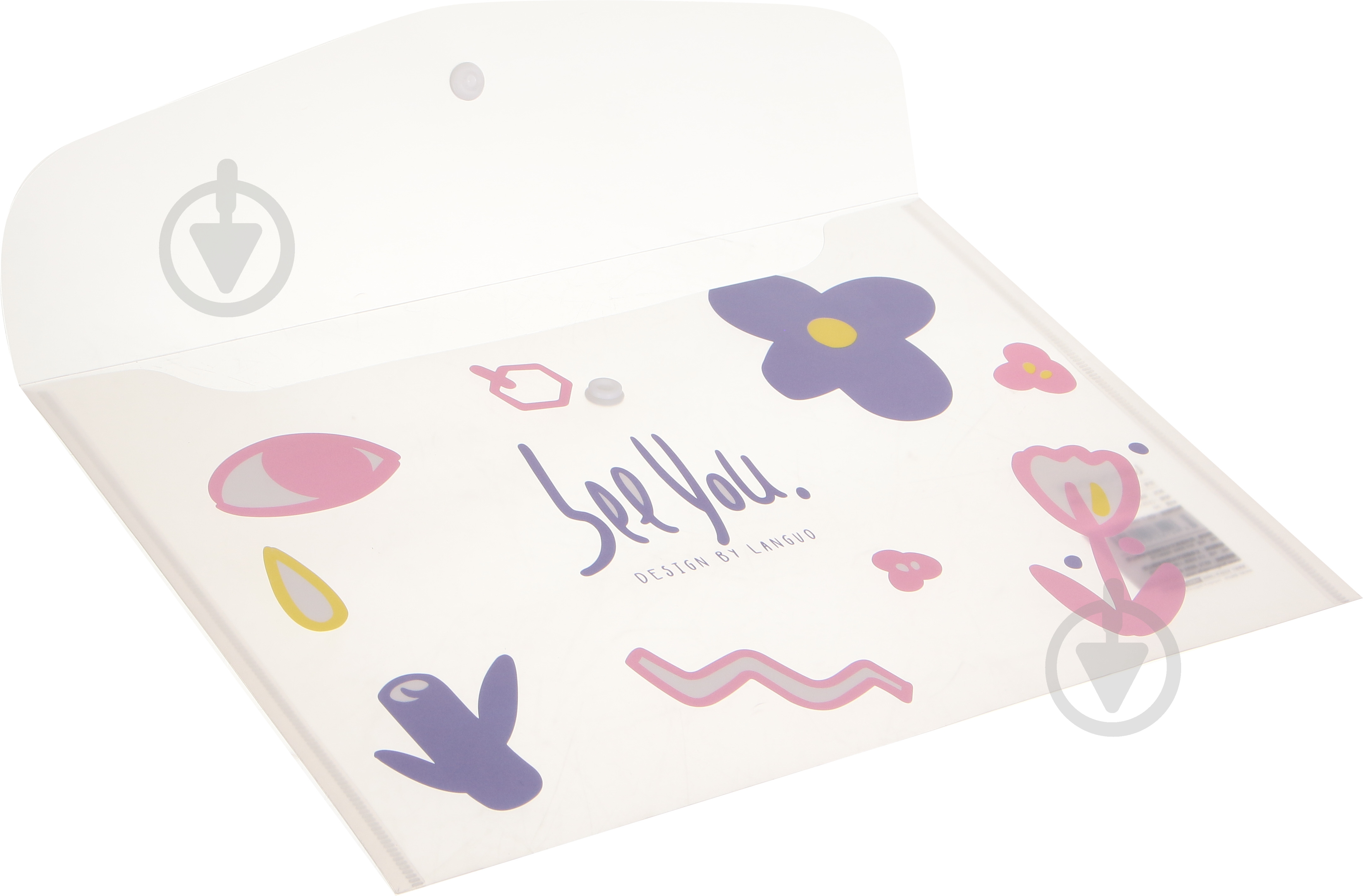 Папка-конверт Рисунки цветов фиолетовые - фото 3