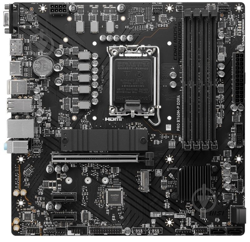 Материнська плата MSI 911-7E02-001 (Socket 1700, Intel B760, micro ATX) - фото 1 Материнська плата MSI 911-7E02-001 (Socket 1700, Intel B760, micro ATX) - фото 1