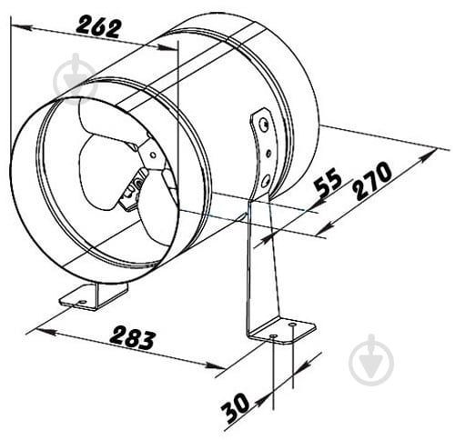 Вентилятор осевой Вентс 250 ВКОМ - фото 3 Вентилятор осевой Вентс 250 ВКОМ - фото 3
