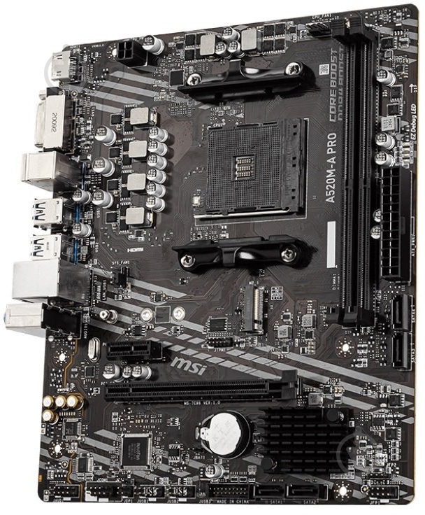 Материнская плата MSI 911-7C96-024 (Socket AM4, AMD A520, micro ATX) - фото 2