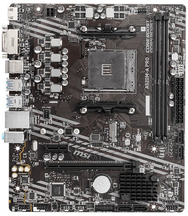 Материнская плата MSI 911-7C96-024 (Socket AM4, AMD A520, micro ATX) - фото 1