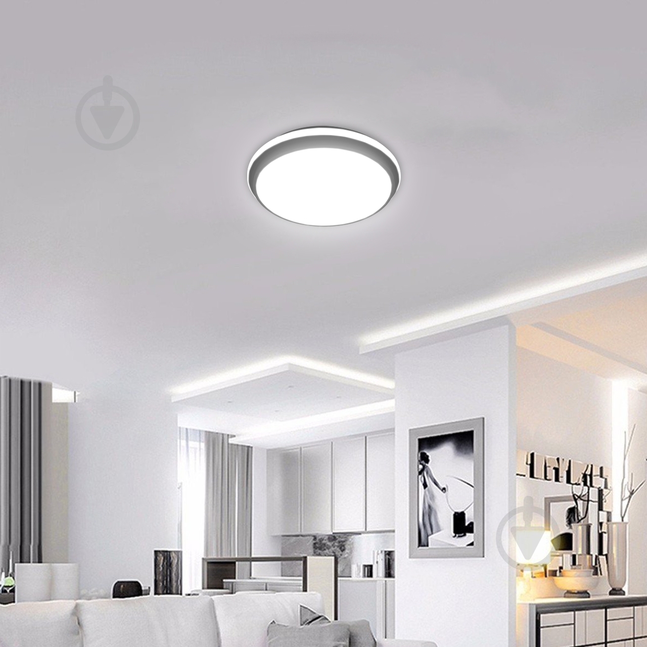 Светильник светодиодный Eurolamp круг A51 36 Вт белый 3000-6500 К LED-ALR-36-A51(black) - фото 4 Светильник светодиодный Eurolamp круг A51 36 Вт белый 3000-6500 К LED-ALR-36-A51(black) - фото 4