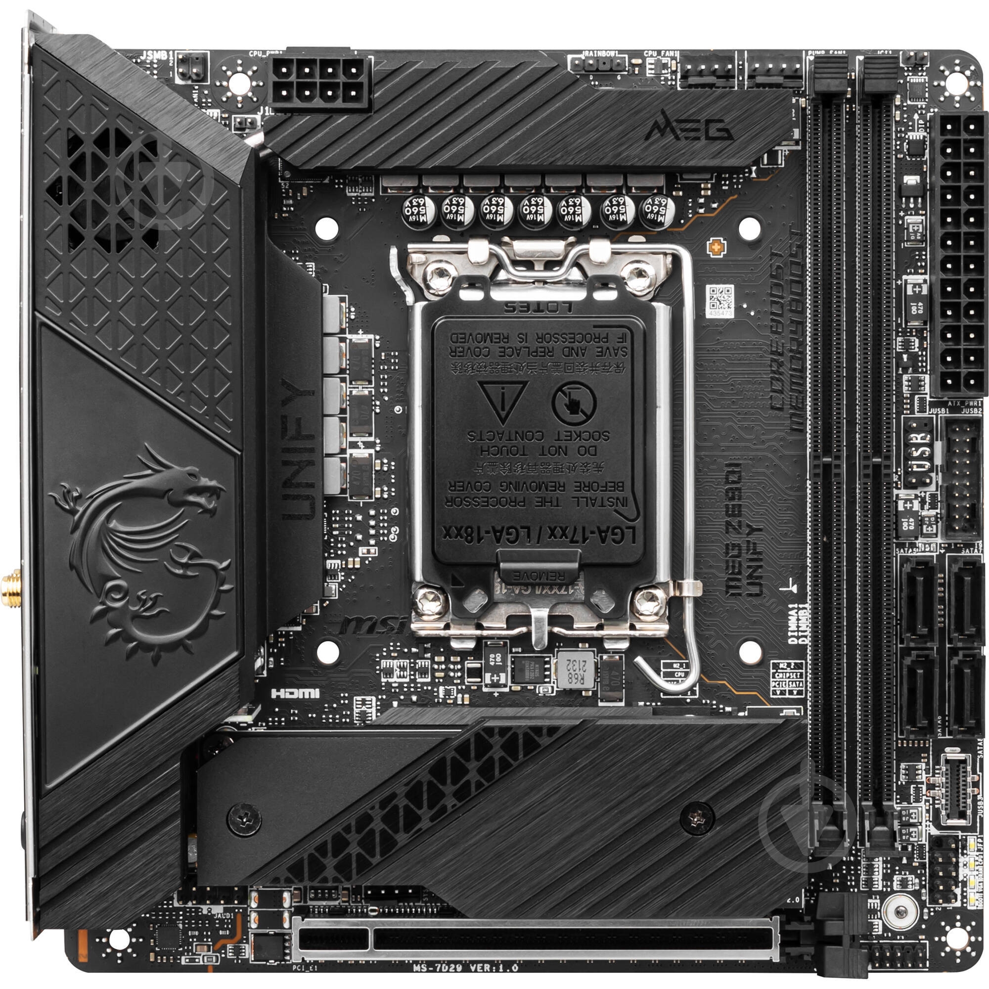 Материнська плата MSI 911-7D29-003 (Socket 1700, Intel Z690, mini ITX) - фото 1