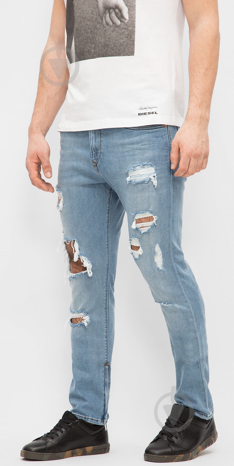 Джинсы Diesel DEEPZIP L.32 PANTALONI 00SAMF 084NU-1 р. 33-32 голубой - фото 2 Джинсы Diesel DEEPZIP L.32 PANTALONI 00SAMF 084NU-1 р. 33-32 голубой - фото 2
