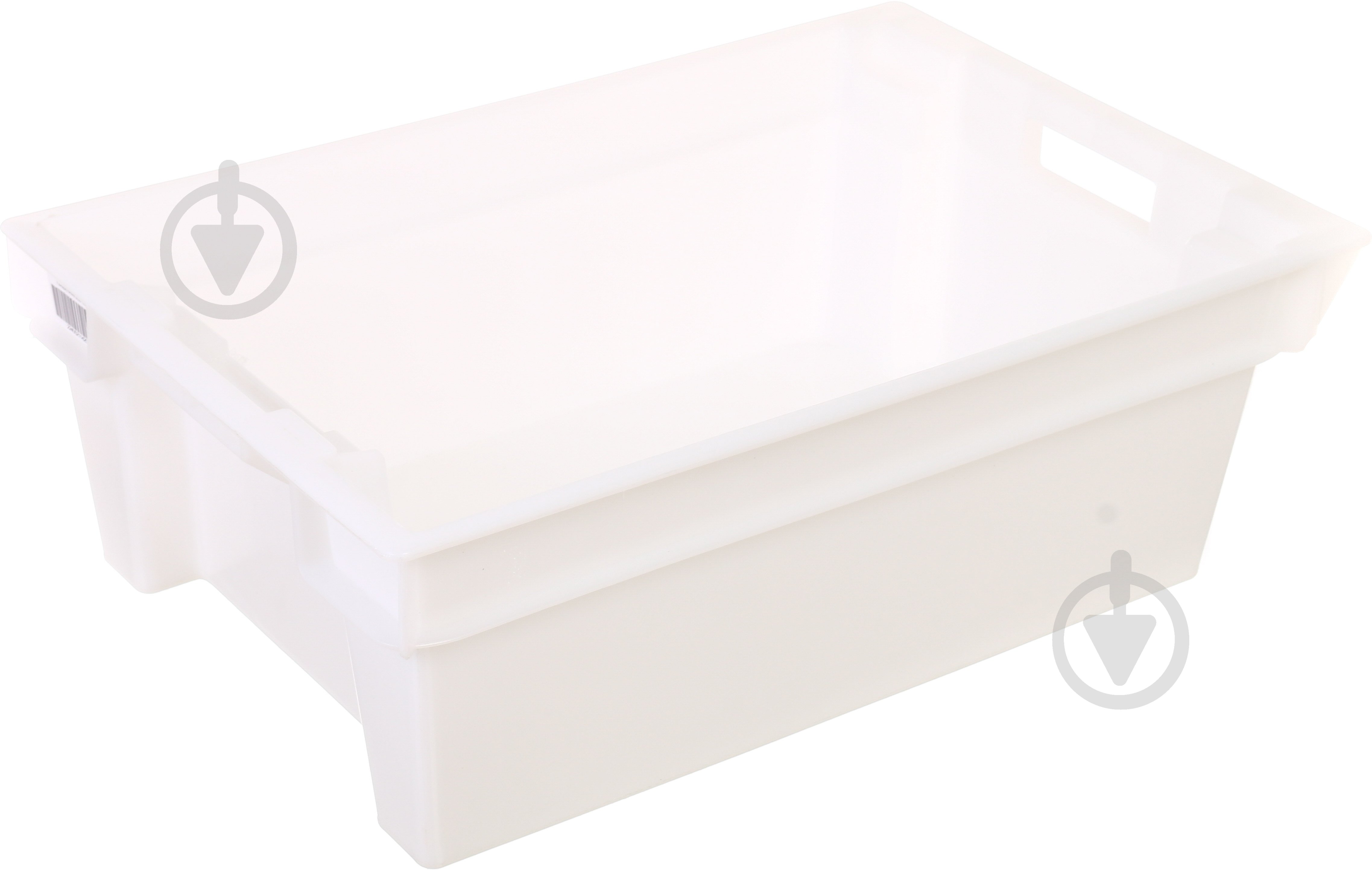 Ящик Полімерцентр поворотний 180 суцільний 600х400х200 мм білий - фото 2