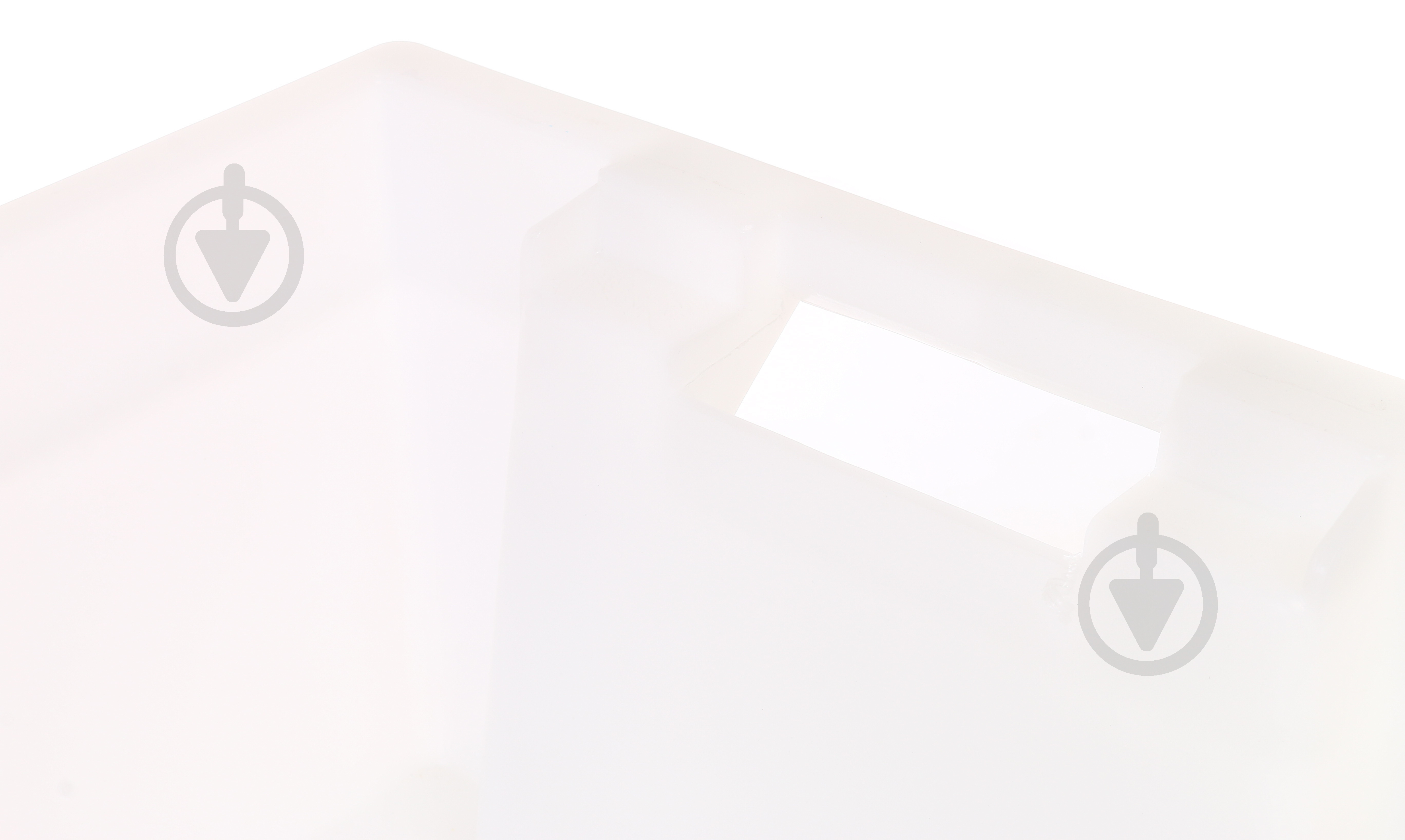 Ящик Полімерцентр поворотний 180 суцільний 600х400х200 мм білий - фото 3