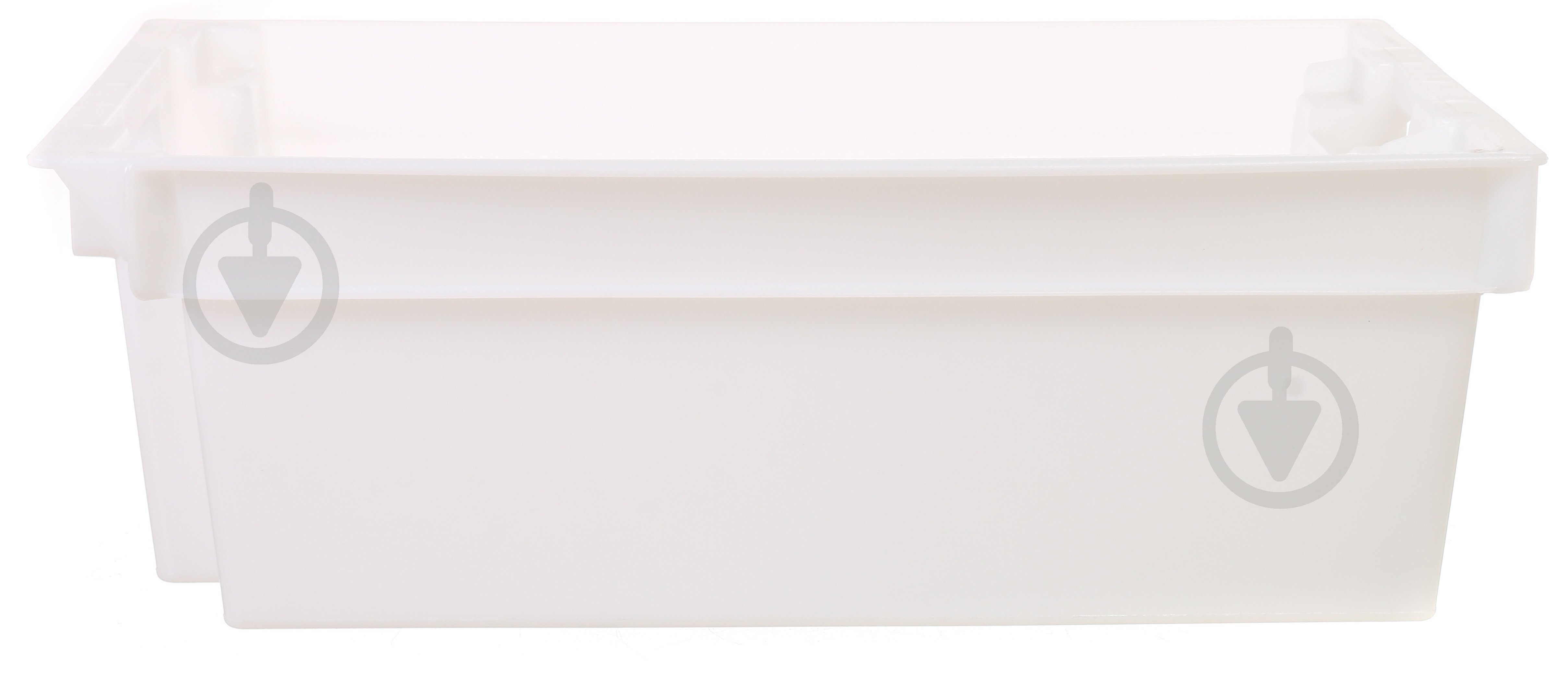 Ящик Полімерцентр поворотний 180 суцільний 600х400х200 мм білий - фото 4