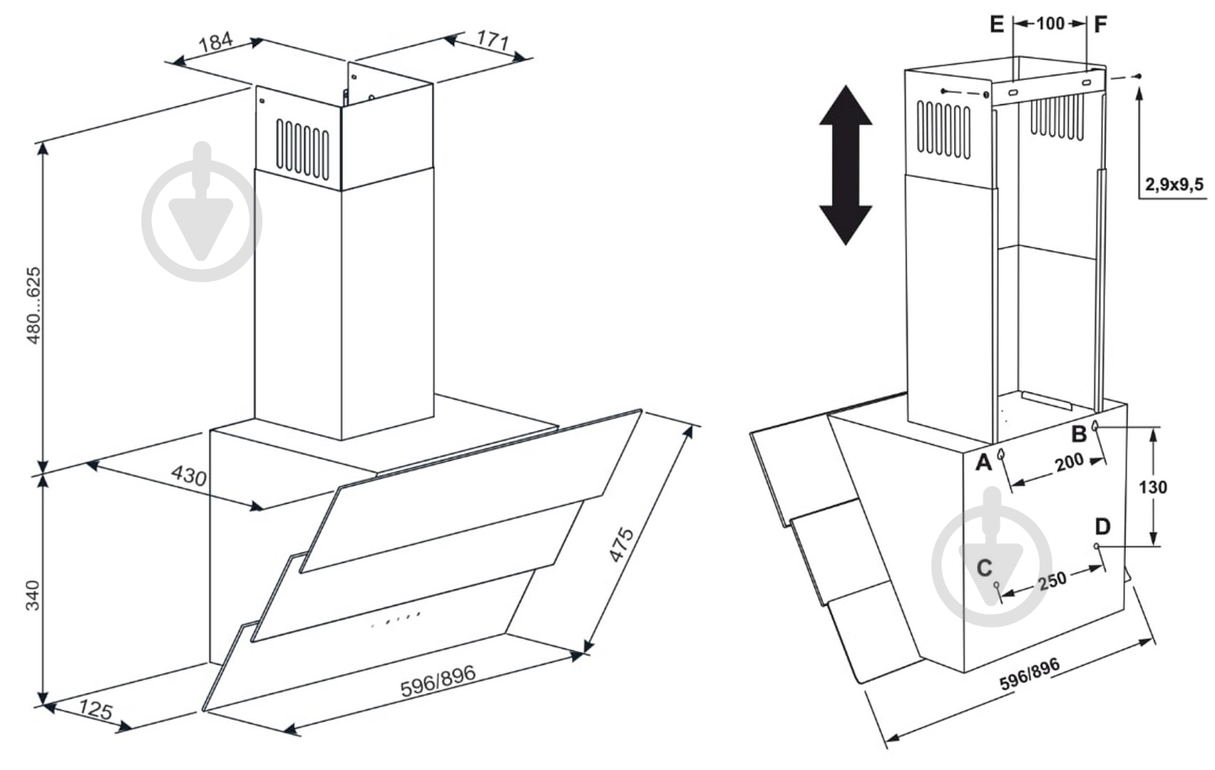 Вытяжка Eleyus FENIX 1200 LED 60 BG - фото 13