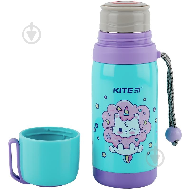 Термос KITE Rainbow Catcorn 350 мл K24-301-2 - фото 2