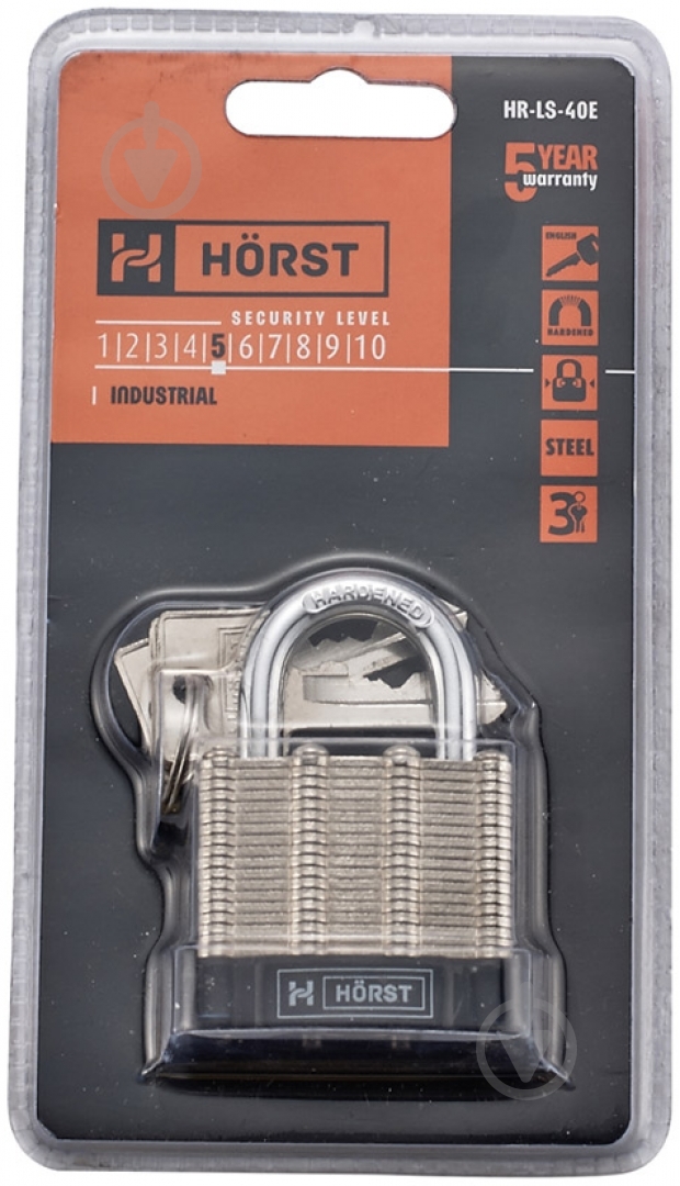 Замок навесной MVM HR-LS-40E открытый (амбарный) - фото 4