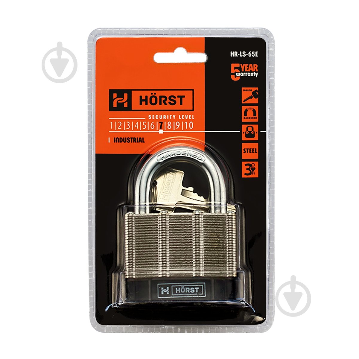 Замок навесной MVM HR-LS-65E открытый (амбарный) - фото 4