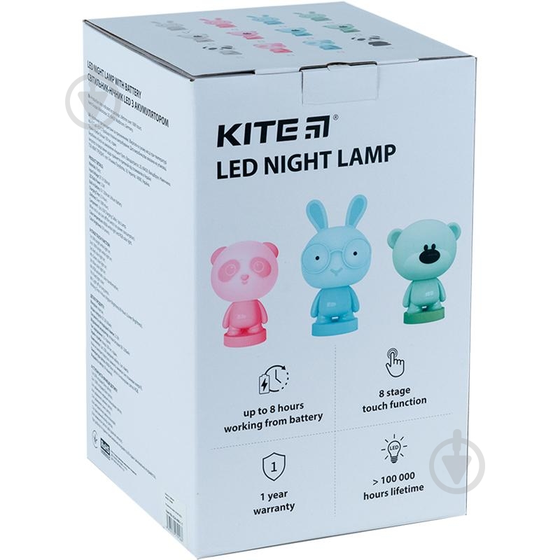 Ночник KITE Bear белый K24-490-2-1 - фото 6 Ночник KITE Bear белый K24-490-2-1 - фото 6