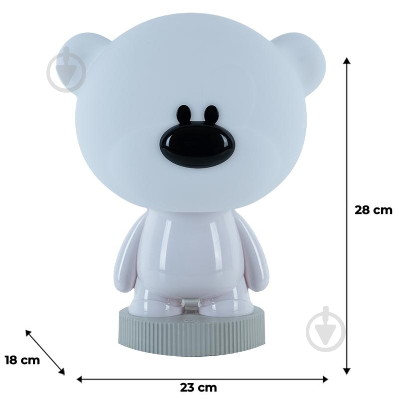 Ночник KITE Bear белый K24-490-2-1 - фото 2 Ночник KITE Bear белый K24-490-2-1 - фото 2