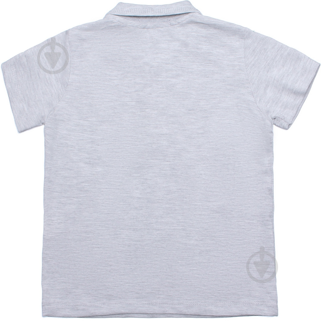 Поло р.122 серый меланж - фото 2