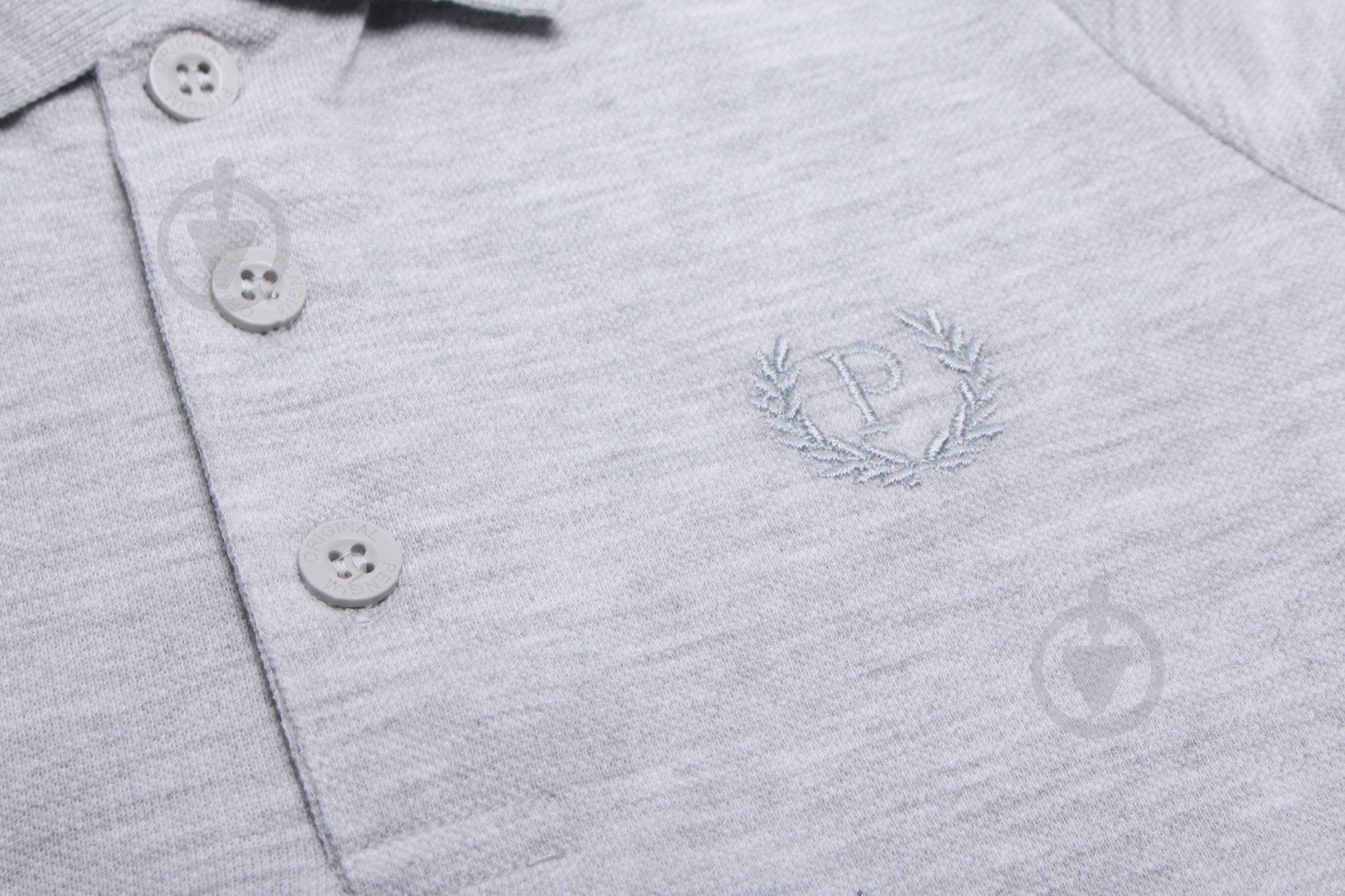 Поло р.122 серый меланж - фото 3