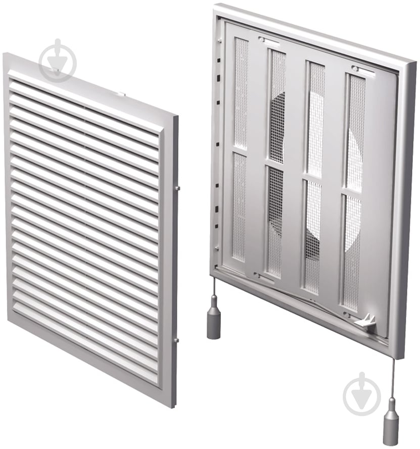 Решетка Вентс МВ 250/150ВР пластик белый - фото 1