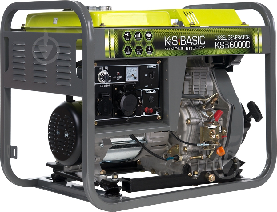 Генератор дизельный Konner&Sohnen 5 кВт / 5,5 кВт 220 В BASIC KS 6000 D - фото 2