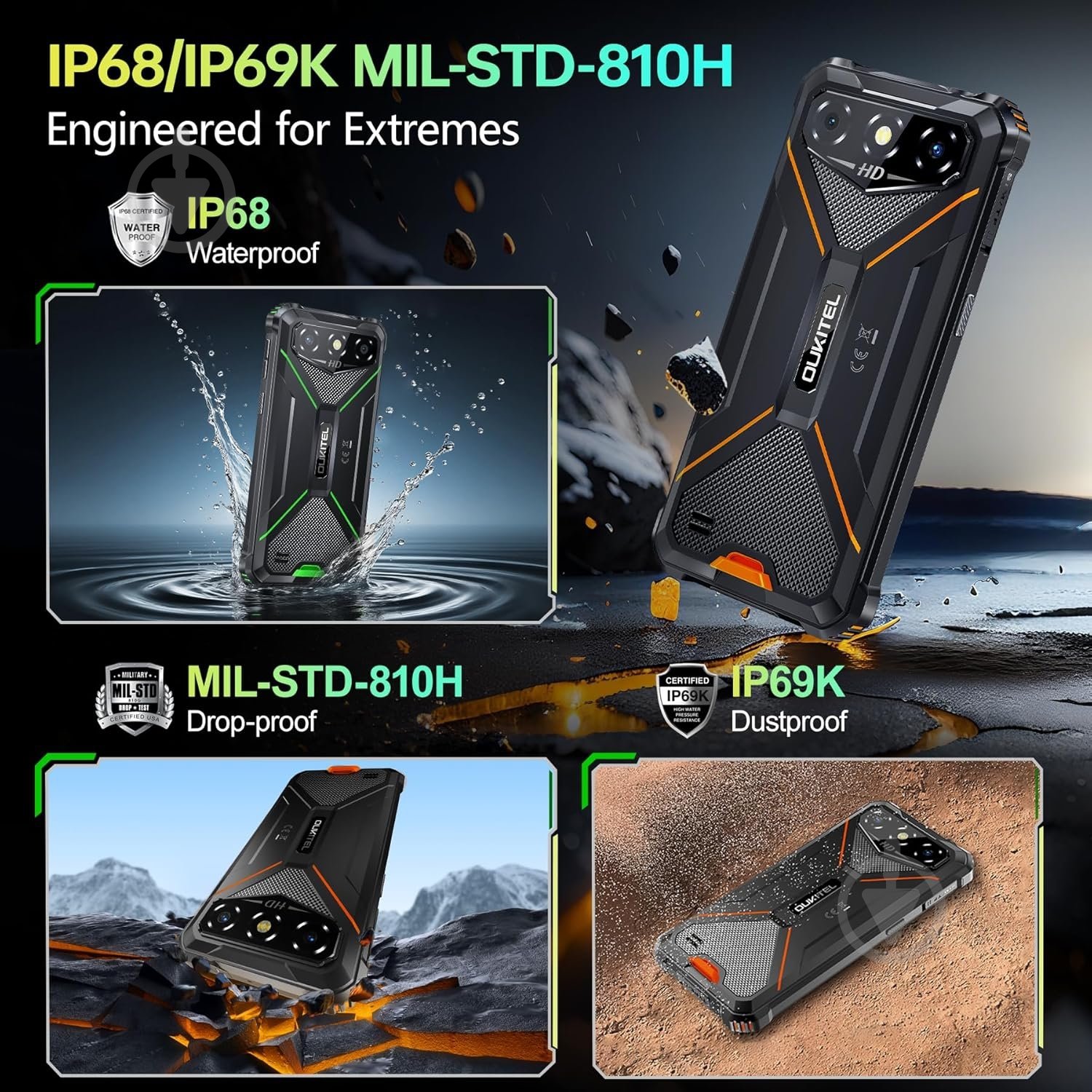 Смартфон Oukitel G3 4/128GB black (G3_BK) - фото 7 Смартфон Oukitel G3 4/128GB black (G3_BK) - фото 7