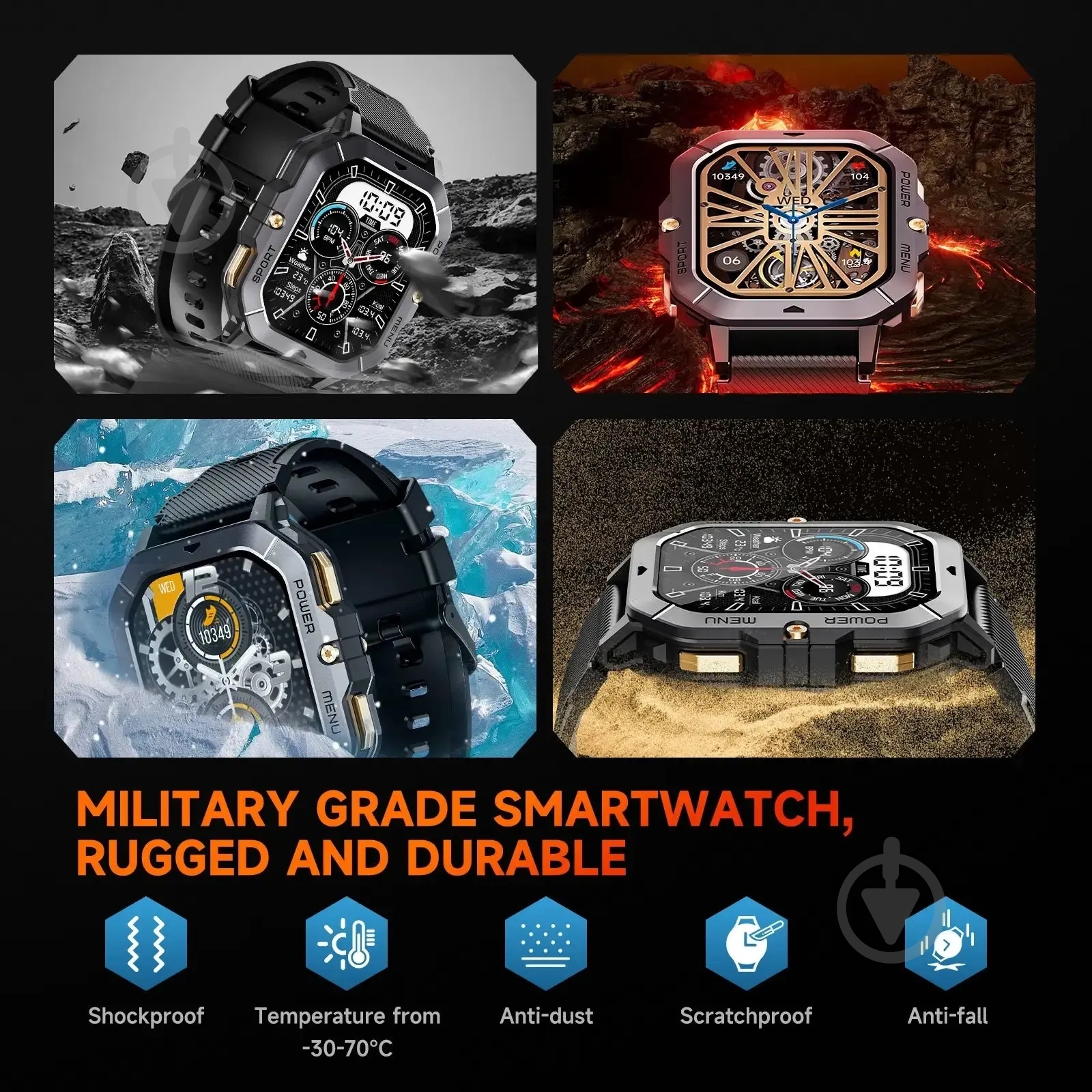 Смарт-годинник Oukitel BT101 Black (6931940739825) - фото 11