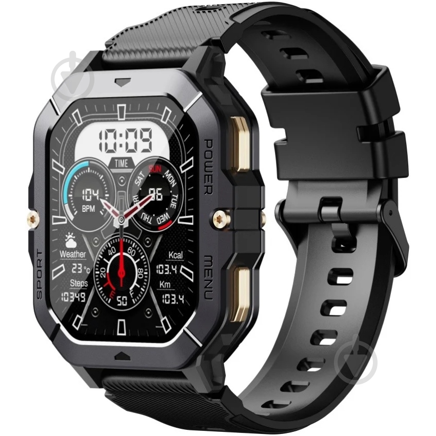 Смарт-годинник Oukitel BT101 Black (6931940739825) - фото 3