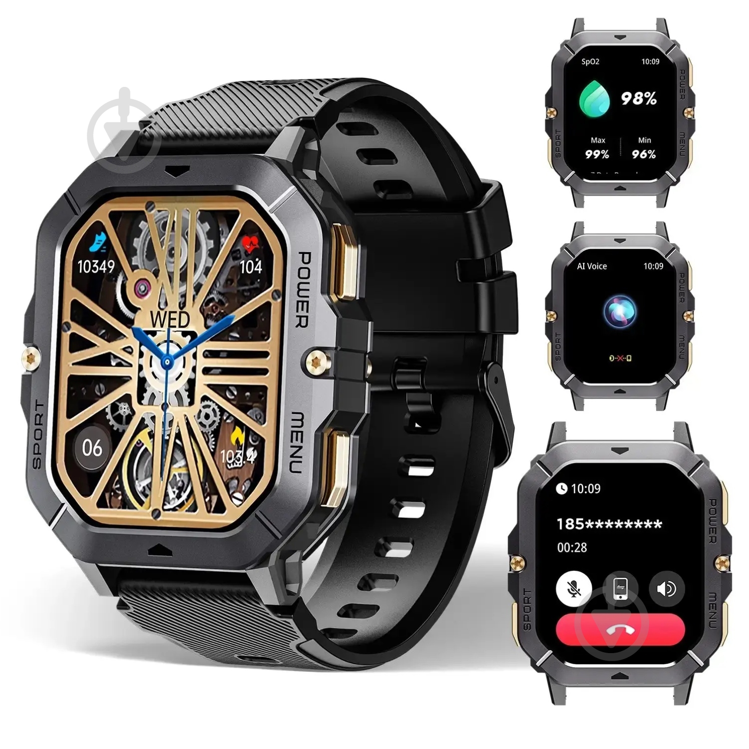 Смарт-годинник Oukitel BT101 Black (6931940739825) - фото 7