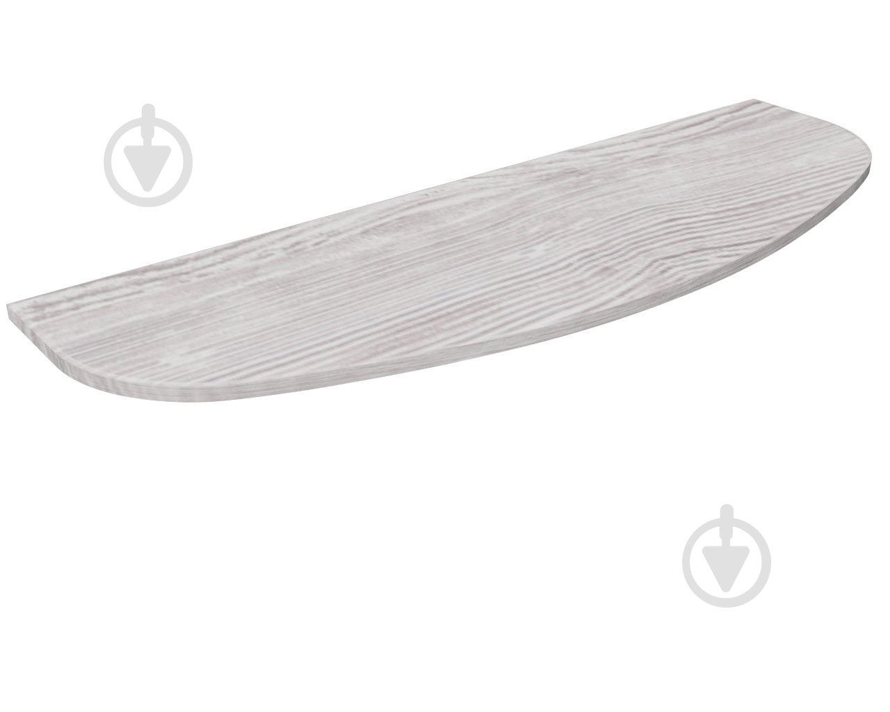 Полка DC радиусная R 600x200x16 мм аляска - фото 1