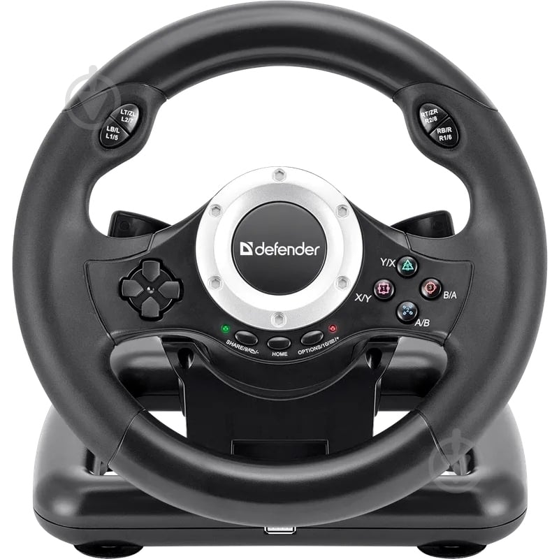 Руль и педали Defender Turbo Pro for PC/PS3/PS4/Xbox (64291) - фото 1