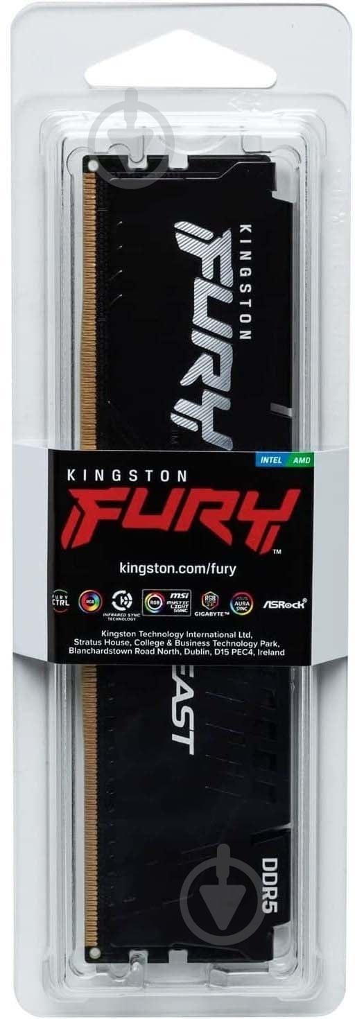 Оперативная память Kingston DDR5 SDRAM 32 GB 5600 MHz (KF556C36BBE-32) FURY Beast Black EXPO - фото 5 Оперативная память Kingston DDR5 SDRAM 32 GB 5600 MHz (KF556C36BBE-32) FURY Beast Black EXPO - фото 5