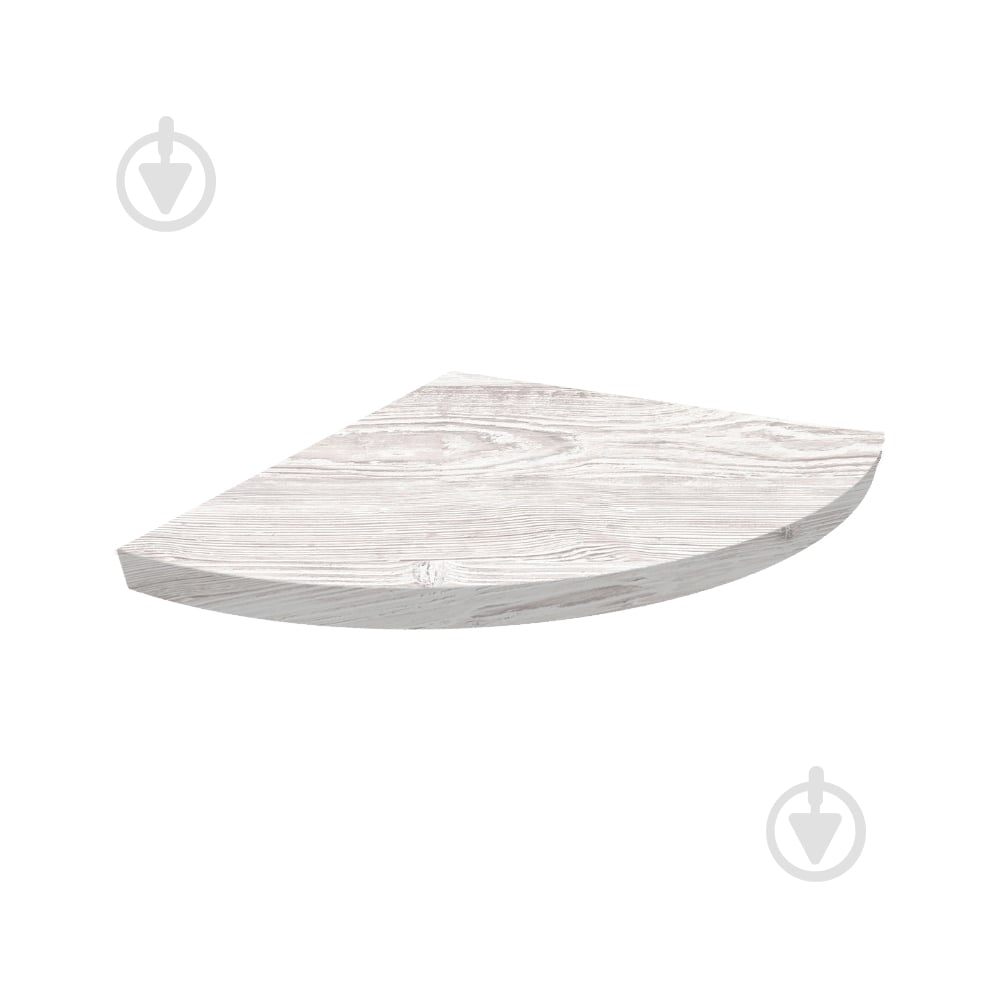 Полка DC радиусная 400x400x16 мм аляска - фото 1