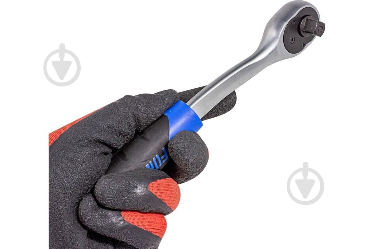 Тріскачка реверсивна з гумовою ручкою 3/8''(72зуб., L-200 мм) Forsage 1 шт. F-802322 - фото 3 Тріскачка реверсивна з гумовою ручкою 3/8''(72зуб., L-200 мм) Forsage 1 шт. F-802322 - фото 3