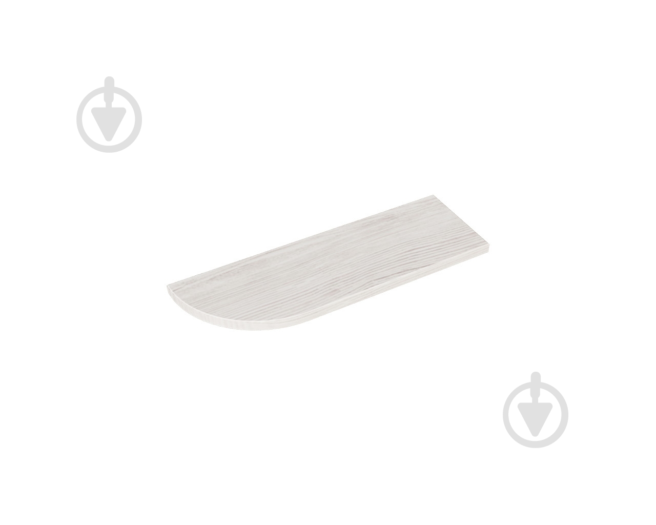 Полка DC радиусная 600x300x16 мм аляска - фото 2