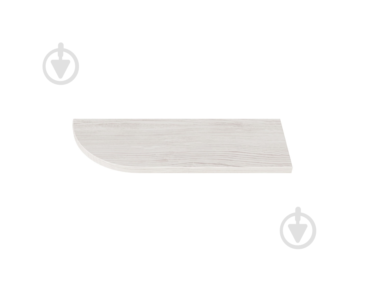 Полка DC радиусная 600x300x16 мм аляска - фото 3