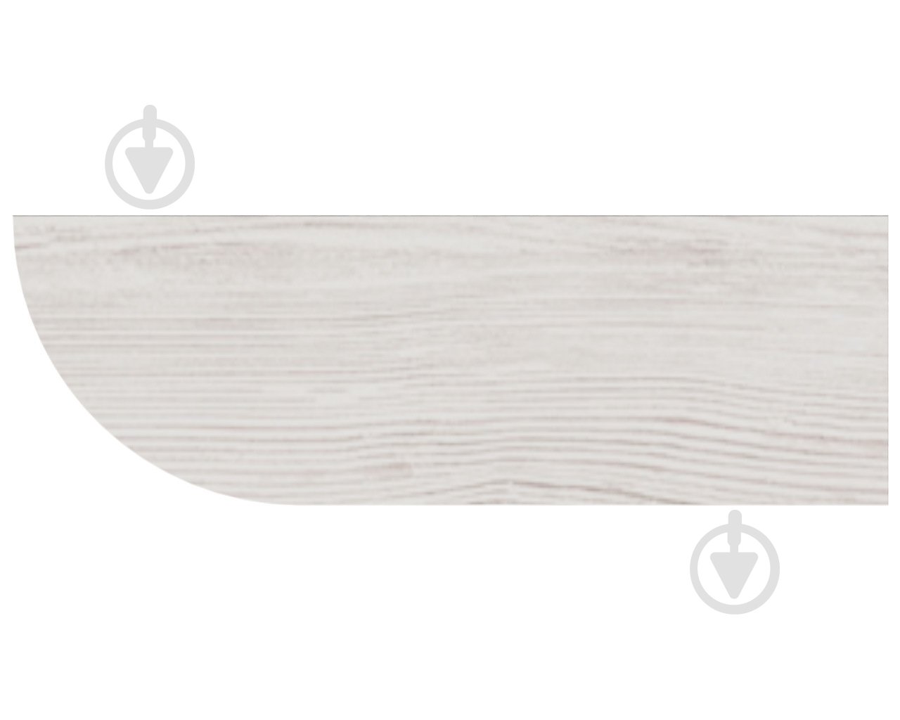 Полка DC радиусная 600x300x16 мм аляска - фото 1