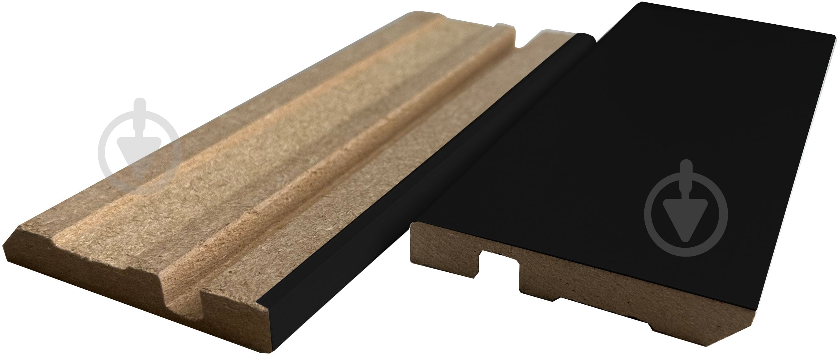 Плинтус МДФ DePro черный 12x80x2400 мм - фото 1