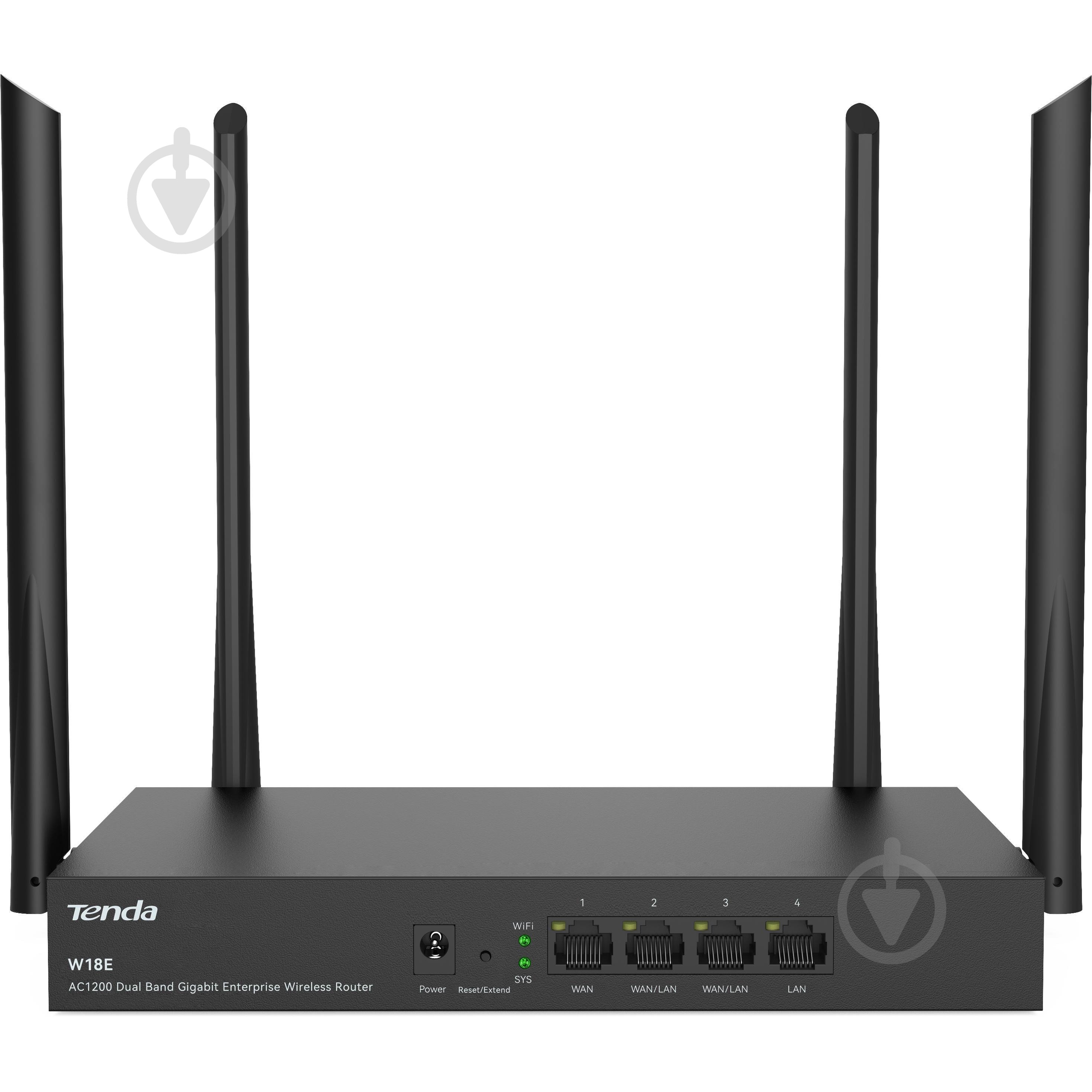 Маршрутизатор TENDA W18e Hotspot AC1200 - фото 1 Маршрутизатор TENDA W18e Hotspot AC1200 - фото 1