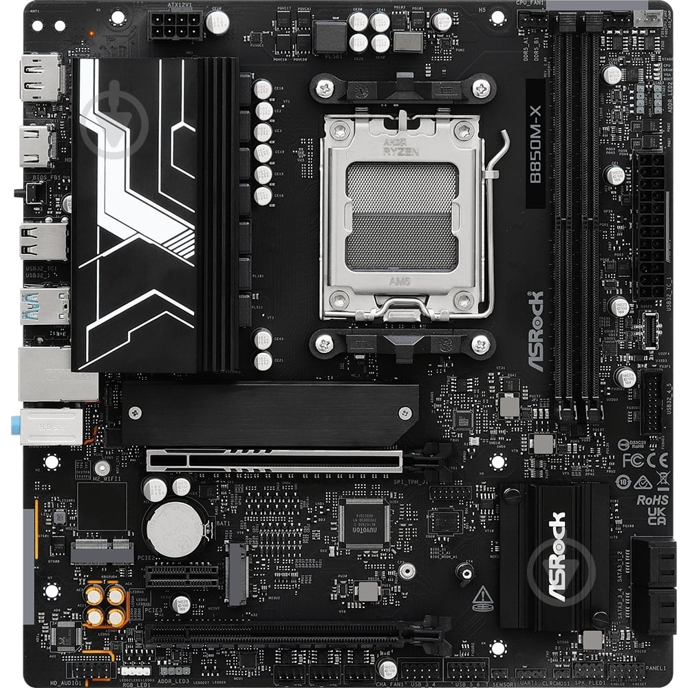 Материнская плата ASRock B850M-X R2.0 (Socket AM5, AMD B850, micro ATX) - фото 1
