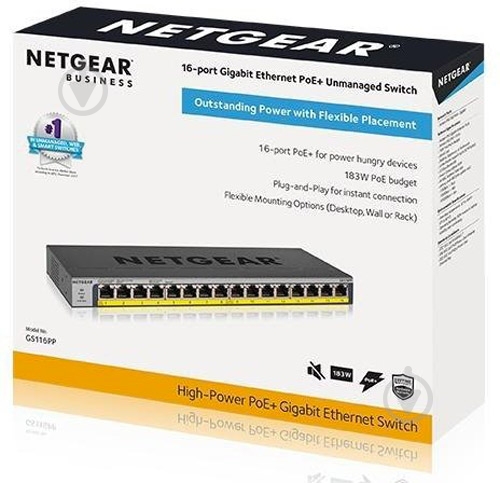 Коммутатор NETGEAR GS116PP-100EUS - фото 4 Коммутатор NETGEAR GS116PP-100EUS - фото 4
